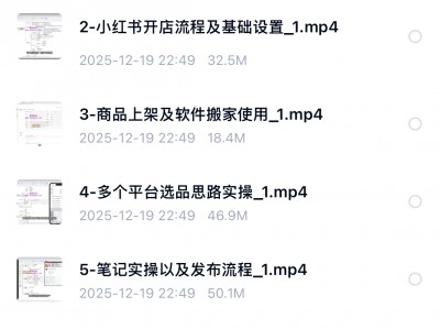 某宝花198买的小红书店铺课程